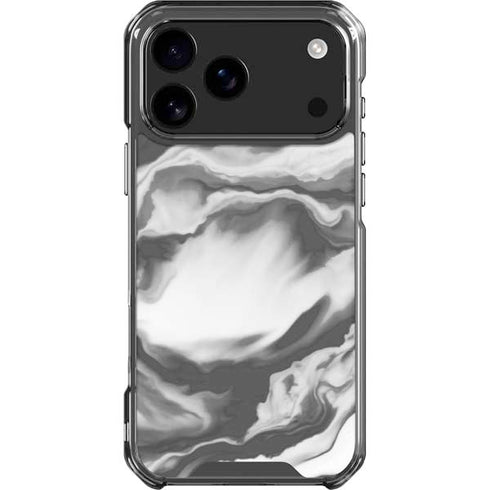 Grey Marble Ink iPhone 18 Pro Max Clear Case