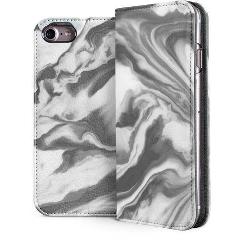 Grey Marble Ink iPhone 7 Folio Case