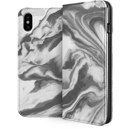 Grey Marble Ink iPhone 8 Folio Case