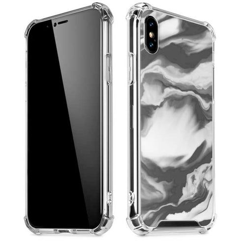 Grey Marble Ink iPhone X/XS Clear Case