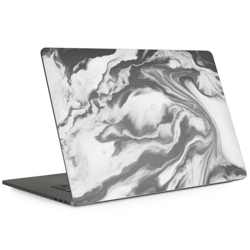 Grey Marble Ink MacBook Skins