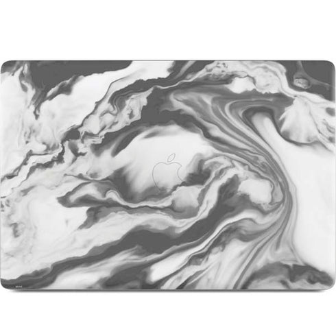 Grey Marble Ink MacBook Skins