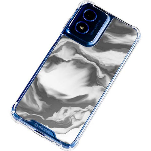 Grey Marble Ink Moto G 5G (2024) Clear Case
