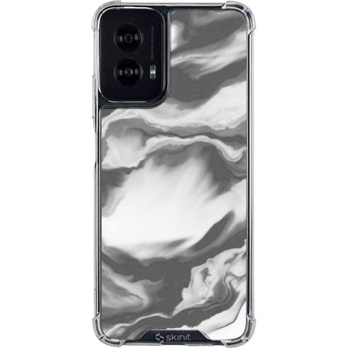 Grey Marble Ink Moto G Power 5G (2024) Clear Case