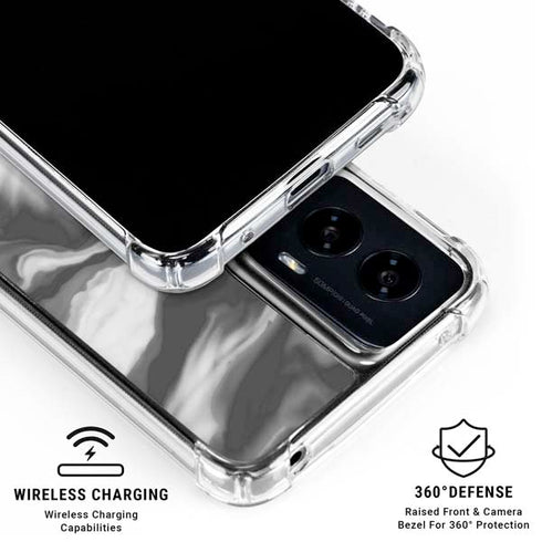 Grey Marble Ink Moto G Power 5G (2024) Clear Case