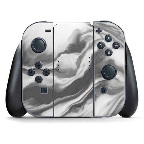Grey Marble Ink Nintendo Skins
