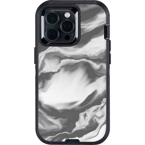 Grey Marble Ink Otterbox Defender iPhone Skin