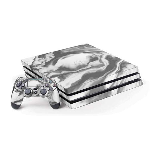 Grey Marble Ink PlayStation PS4 Skins