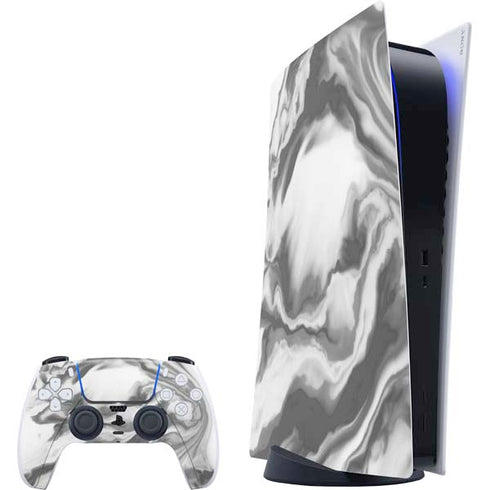 Grey Marble Ink PlayStation PS5 Skins