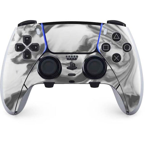 Grey Marble Ink PS5 DualSense Edge Pro Controller Skin