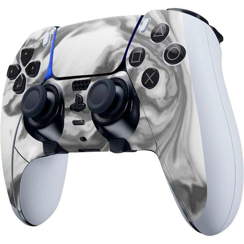 Grey Marble Ink PS5 DualSense Edge Pro Controller Skin