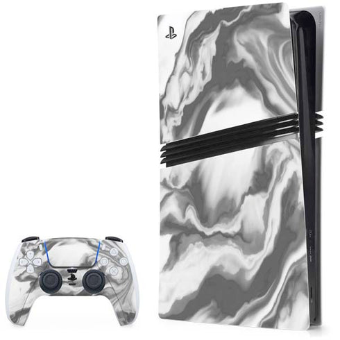 Grey Marble Ink PlayStation PS5 Skins