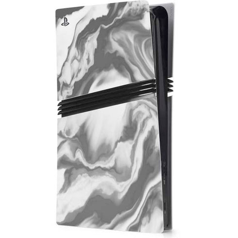 Grey Marble Ink PS5 Pro Console Skin