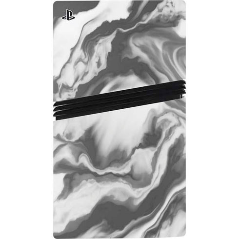 Grey Marble Ink PS5 Pro Console Skin
