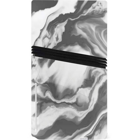Grey Marble Ink PS5 Pro Disk Bundle Skin