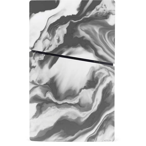 Grey Marble Ink PS5 Slim Digital Edition Console Skin