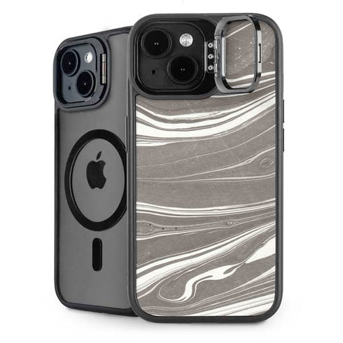Grey Marble iPhone 14 Kickstand Case