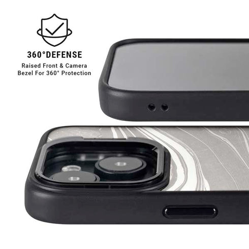 Grey Marble iPhone 14 Plus Kickstand Case