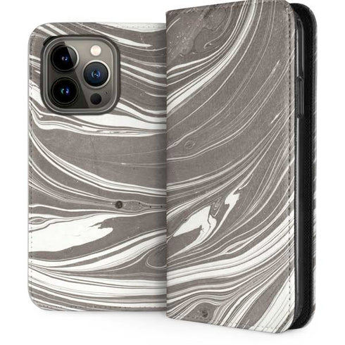Grey Marble iPhone 14 Pro Folio Case