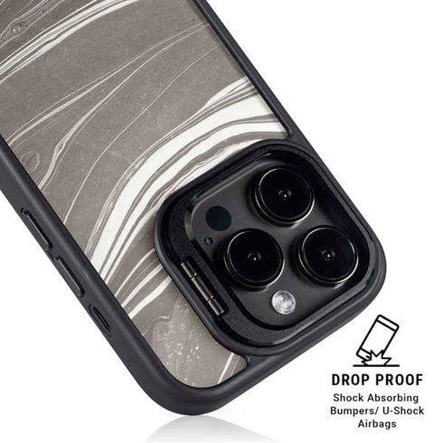 Grey Marble iPhone 14 Pro Max Kickstand Case