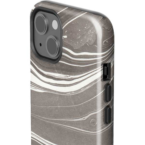 Grey Marble iPhone 15 Impact Case