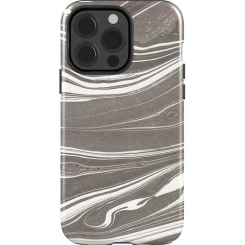 Grey Marble iPhone 15 Pro Impact Case