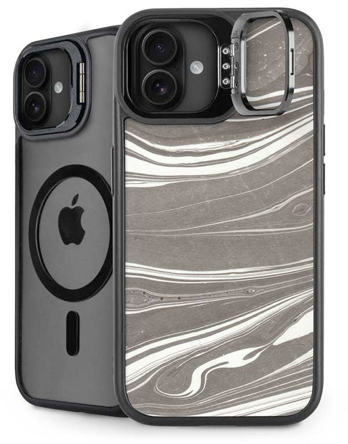 Grey Marble iPhone 16 Kickstand Case