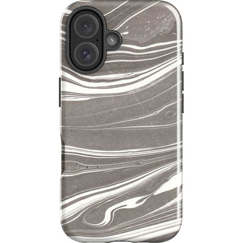 Grey Marble iPhone 16 Plus Impact Case