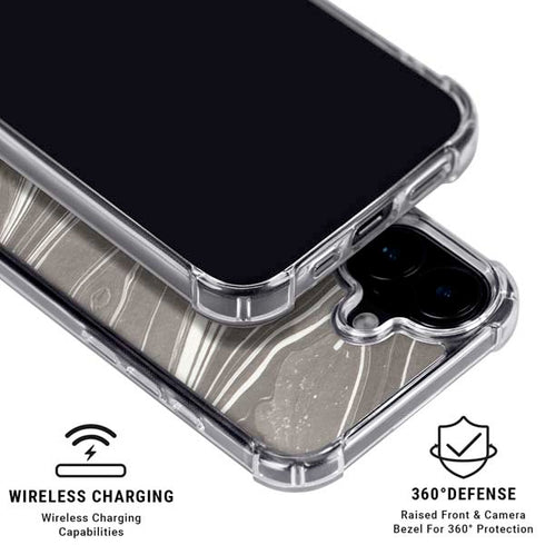 Grey Marble iPhone 16 Plus MagSafe Case