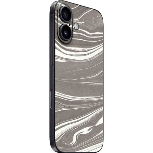 Grey Marble iPhone 16 Plus Skin