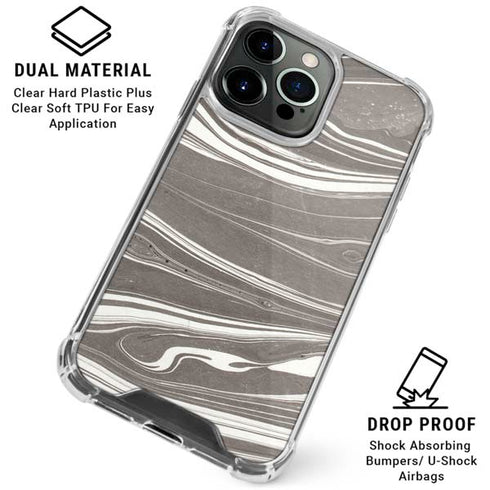 Grey Marble iPhone 16 Pro Max Clear Case