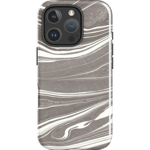 Grey Marble iPhone 16 Pro Max Impact Case