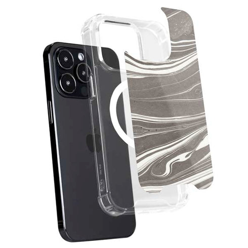 Grey Marble iPhone 16 Pro Max MagSafe Case
