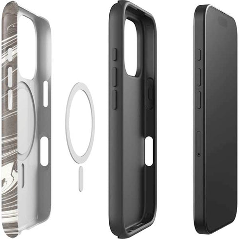 Grey Marble iPhone 16 Pro Max Magsafe Impact Case
