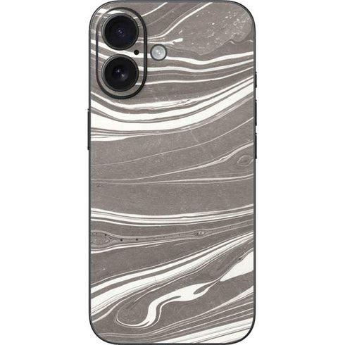 Grey Marble iPhone 16 Skin