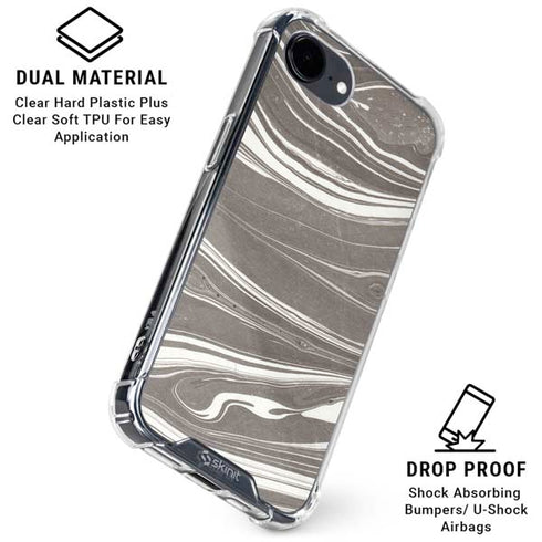 Grey Marble iPhone 16e Clear Case