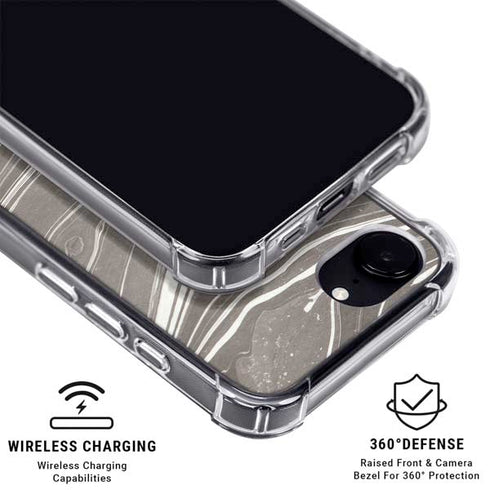 Grey Marble iPhone 16e MagSafe Case