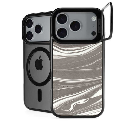 Grey Marble iPhone 18 Pro Kickstand Case