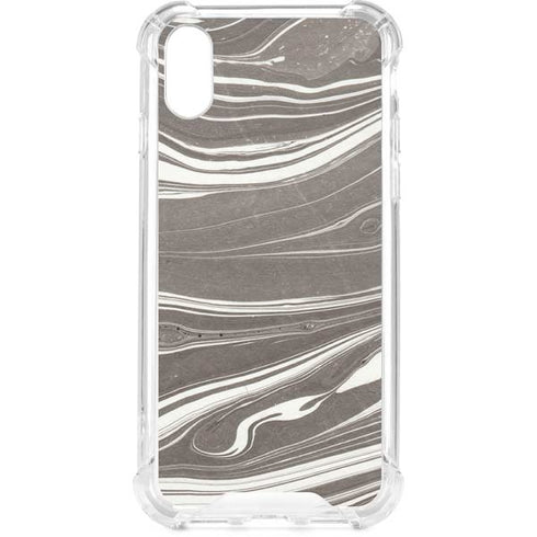 Grey Marble iPhone XS Clear Case