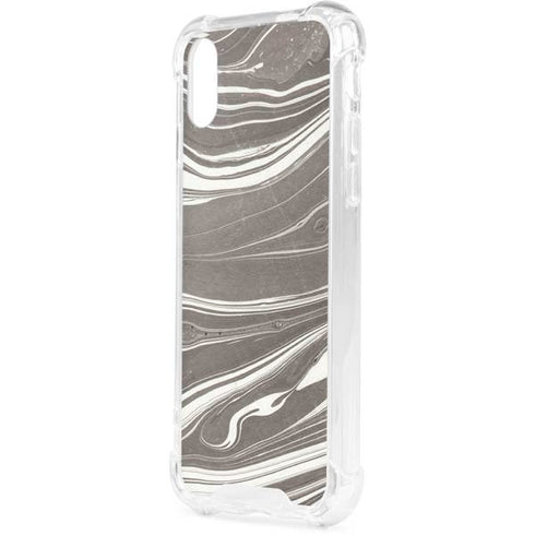 Grey Marble iPhone XS Clear Case