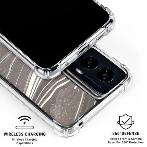 Grey Marble Moto G Power 5G (2024) Clear Case