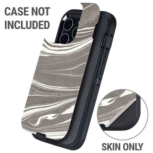 Grey Marble Otterbox Defender iPhone Skin
