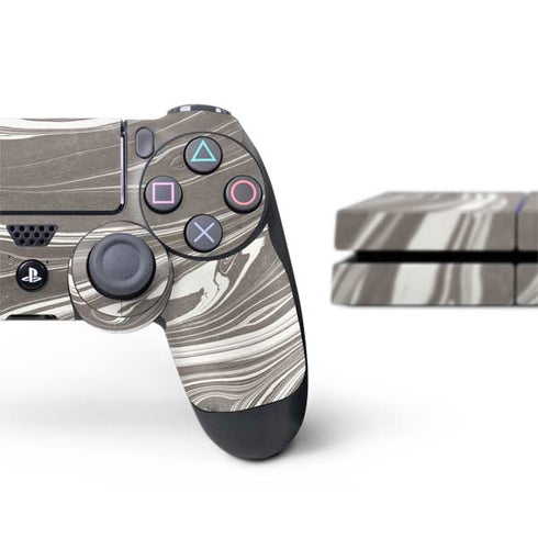 Grey Marble PS4 Console and Controller Bundle Skin