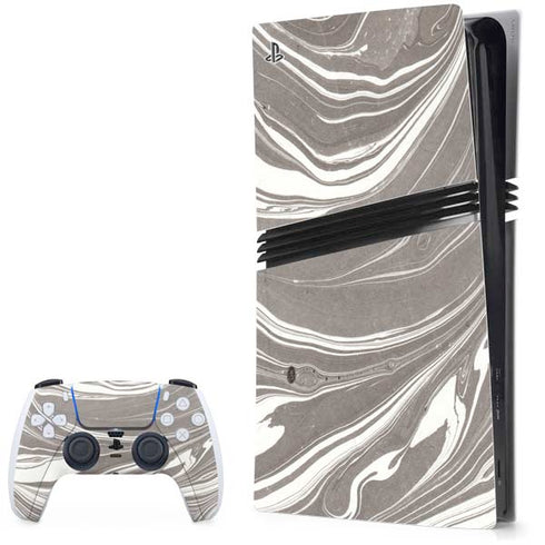 Grey Marble PS5 Pro Bundle Skin