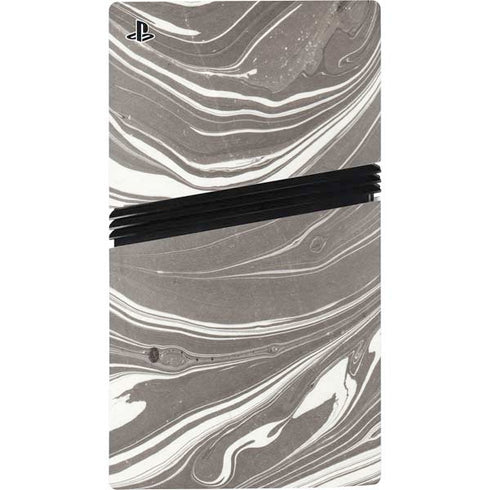 Grey Marble PS5 Pro Disk Bundle Skin
