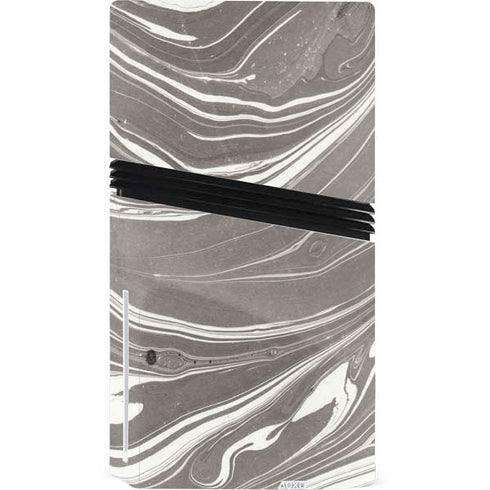 Grey Marble PS5 Pro Disk Bundle Skin