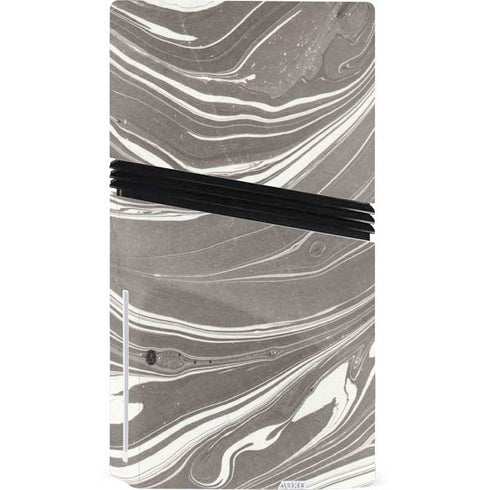 Grey Marble PS5 Pro Disk Console Skin