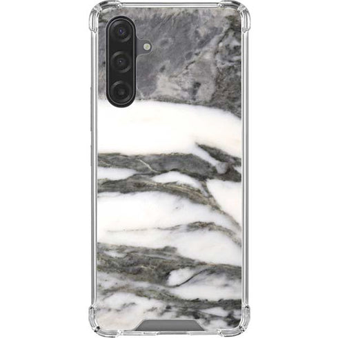 Grey Marbling Galaxy A17 Clear Case