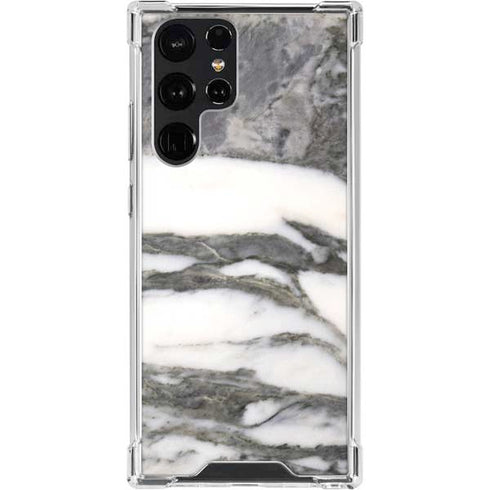 Grey Marbling Galaxy S23 Ultra Clear Case