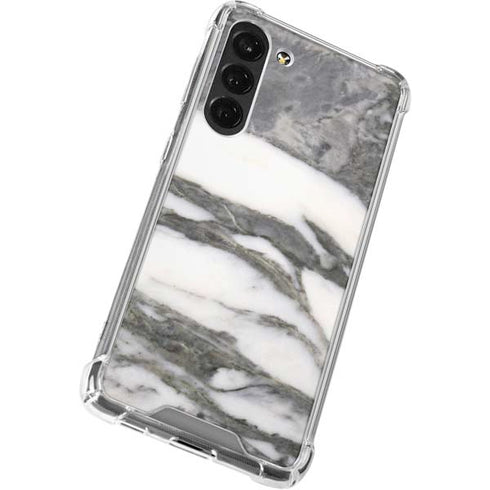 Grey Marbling Galaxy S24 FE Clear Case